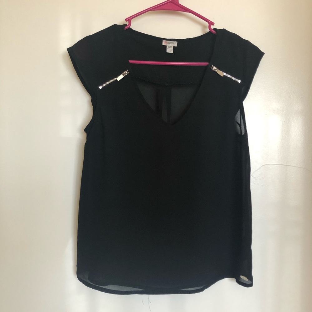 🚫SOLD🚫 Guess Sheer Black Top - XS